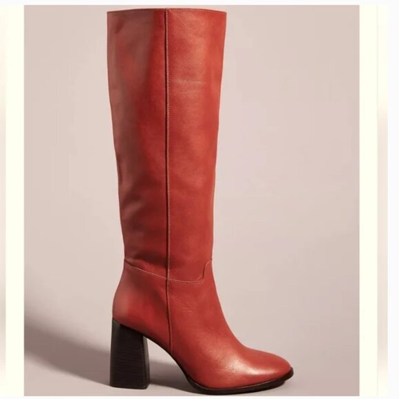 Nwot Angel Alarcon Jana Tall Boots - terracotta eu41 boots  us 10 - Picture 1 of 15